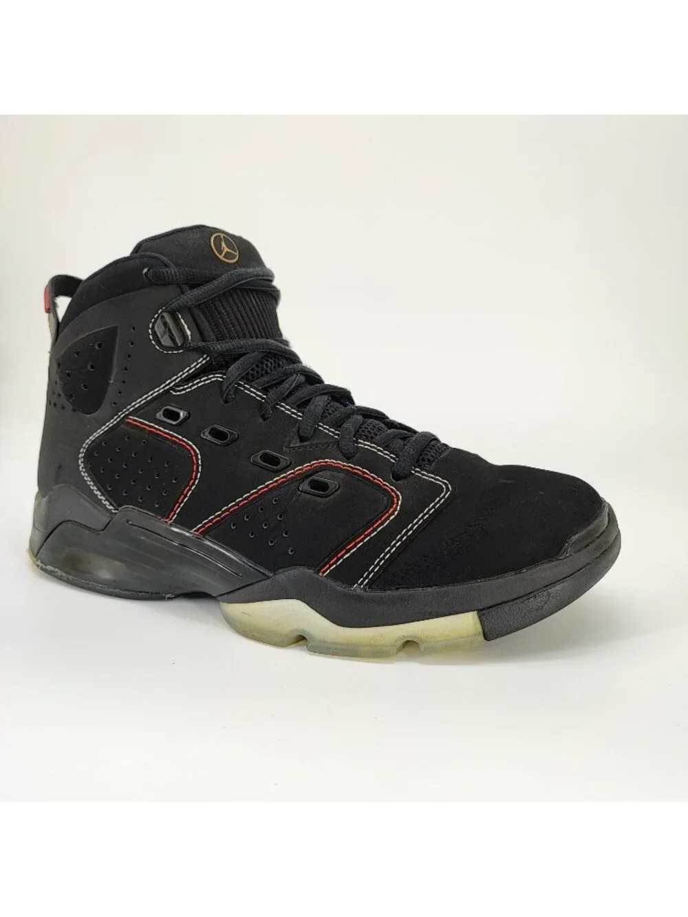 Nike Jordan 6-17-23 Men's Size 9.5 Basketball Nubuck Black High Top Shoes